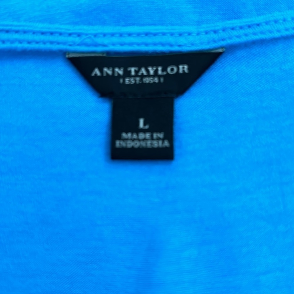 Ann Taylor Lazer Cut Turquoise Tank Top - Picture 6 of 6